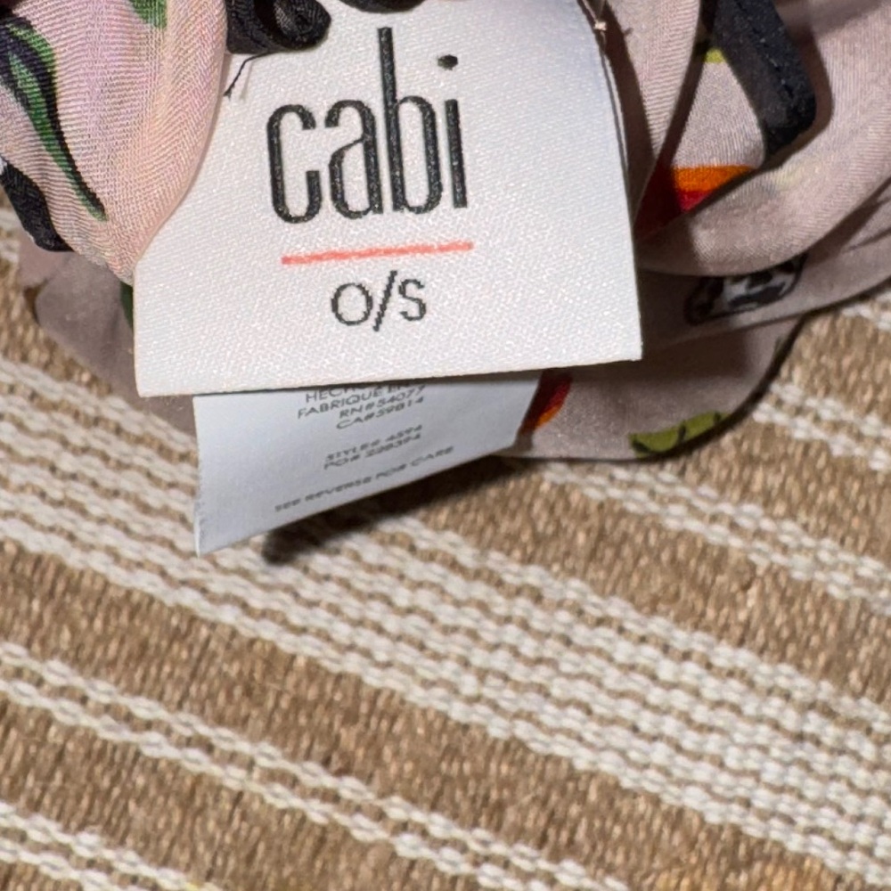 CAbi J’Adore 100% Silk Neck Scarf Butterflies and Tigers Style #4594 - Picture 4 of 5